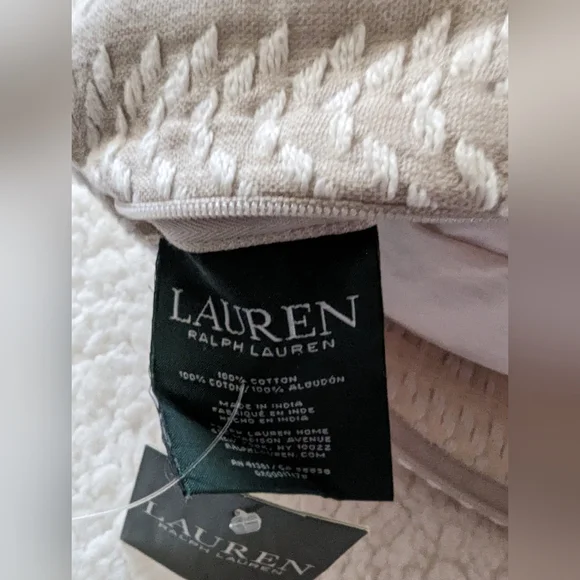 Ralph Lauren embroidered throw pillow with feather insert - Picture 5 of 9